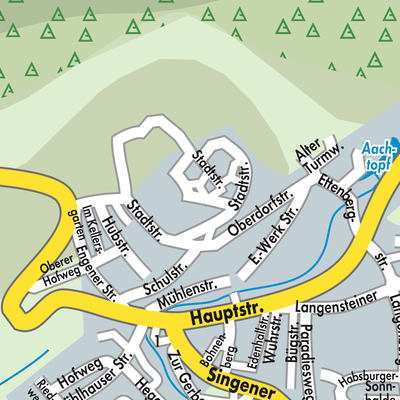 Stadtplan Aach
