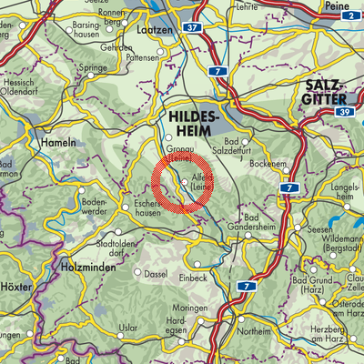 Landkarte Alfeld (Leine)