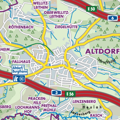Übersichtsplan Altdorf bei Nürnberg