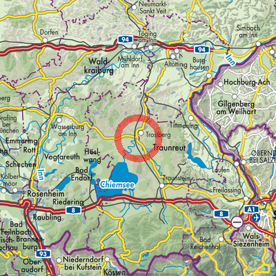 Landkarte Altenmarkt an der Alz