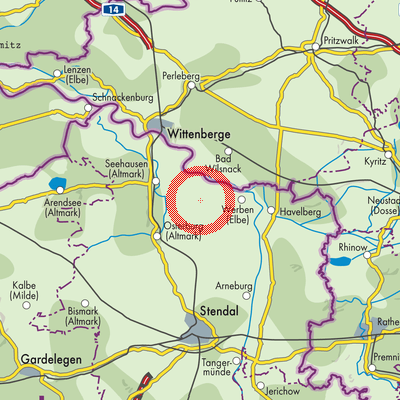 Landkarte Altmärkische Wische