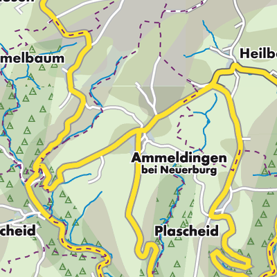 Übersichtsplan Ammeldingen bei Neuerburg