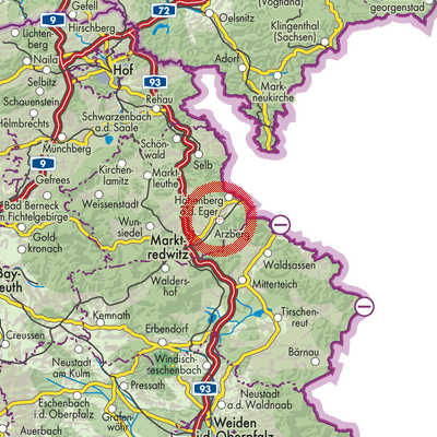 Landkarte Arzberg
