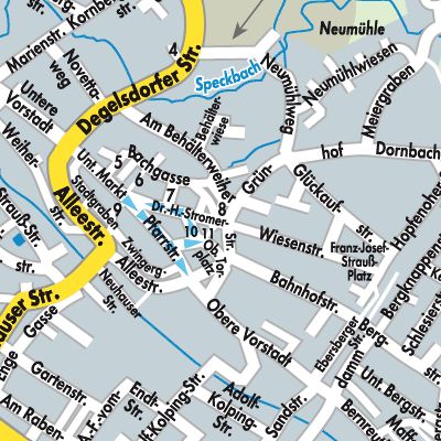 Stadtplan Auerbach in der Oberpfalz