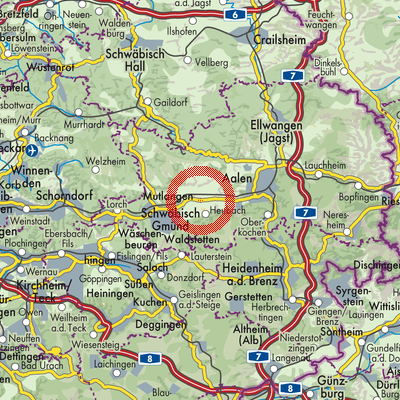 Landkarte Böbingen an der Rems