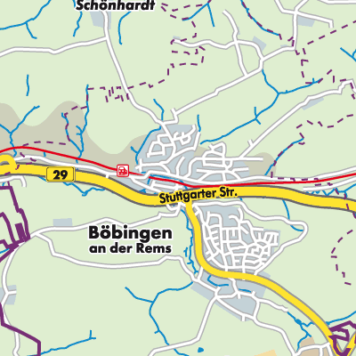 Übersichtsplan Böbingen an der Rems