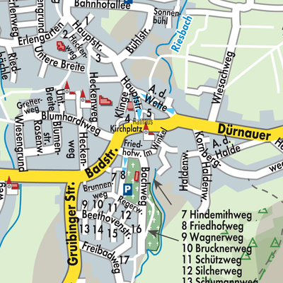 Stadtplan Bad Boll