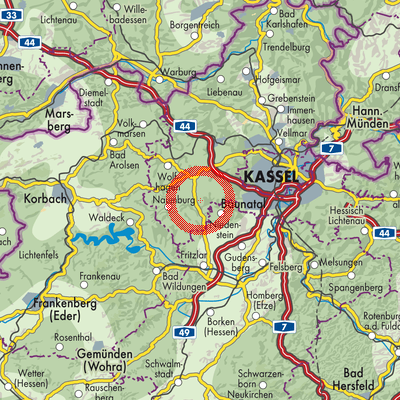 Landkarte Bad Emstal