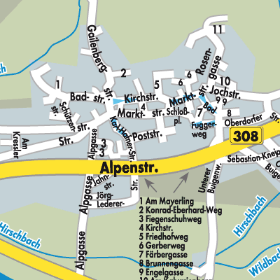 Stadtplan Bad Hindelang