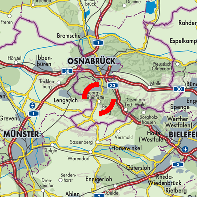 Landkarte Bad Iburg