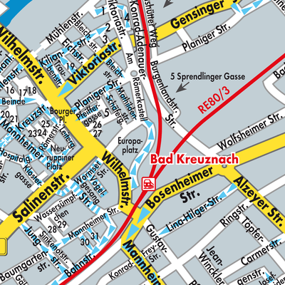 Stadtplan Bad Kreuznach