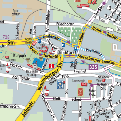 Stadtplan Goethestadt Bad Lauchstädt