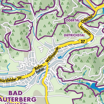 Übersichtsplan Bad Lauterberg im Harz