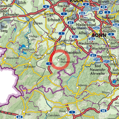 Landkarte Bad Münstereifel