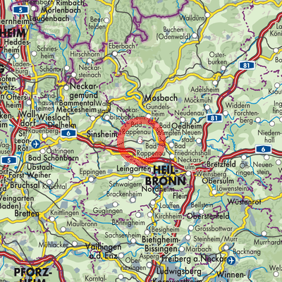 Landkarte Bad Rappenau
