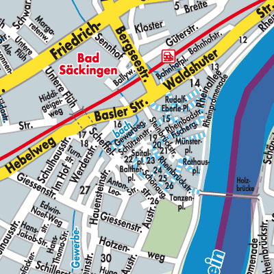 Stadtplan Bad Säckingen