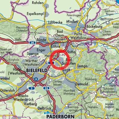 Landkarte Bad Salzuflen