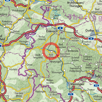 Landkarte Bad Salzungen