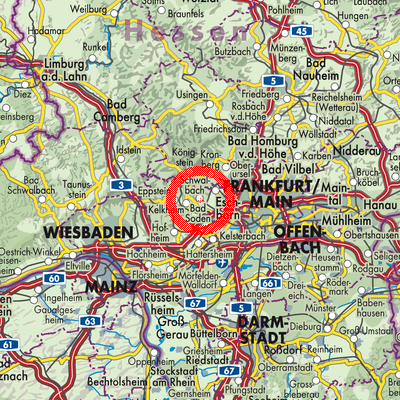 Landkarte Bad Soden am Taunus