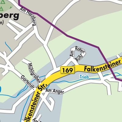 Stadtplan Bergen