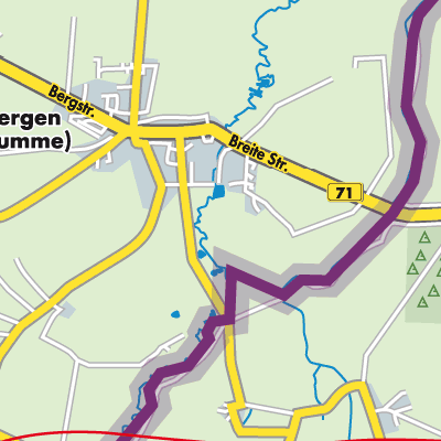Übersichtsplan Bergen an der Dumme