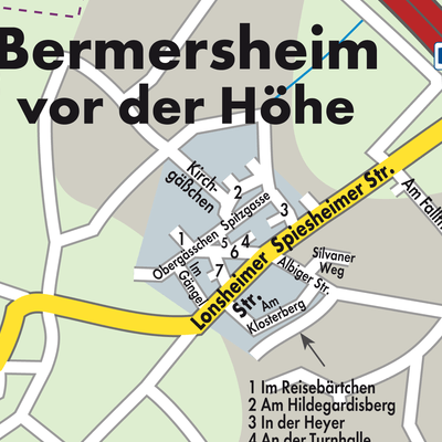 Stadtplan Bermersheim vor der Höhe