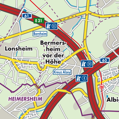 Übersichtsplan Bermersheim vor der Höhe