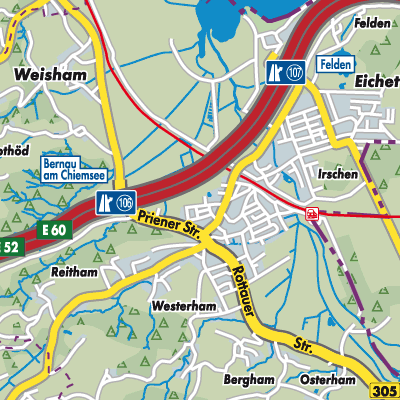Übersichtsplan Bernau am Chiemsee