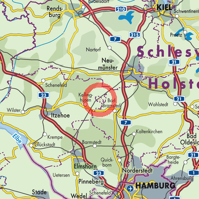 Landkarte Borstel