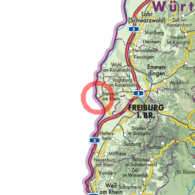 Landkarte Breisach am Rhein