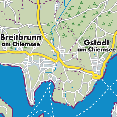 Übersichtsplan Breitbrunn am Chiemsee