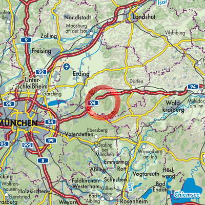 Landkarte Buch am Buchrain