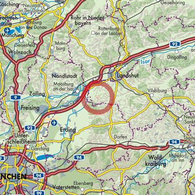 Landkarte Buch am Erlbach