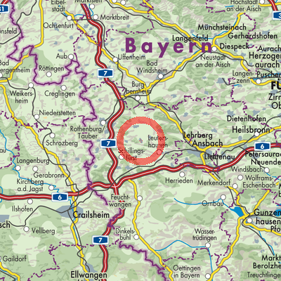 Landkarte Buch am Wald