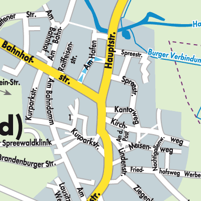 Stadtplan Burg (Spreewald)