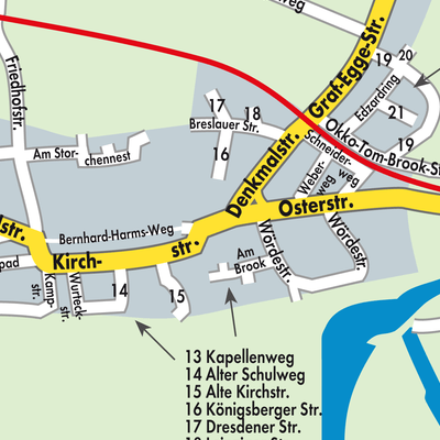 Stadtplan Detern