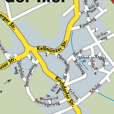 Stadtplan Dettingen an der Iller