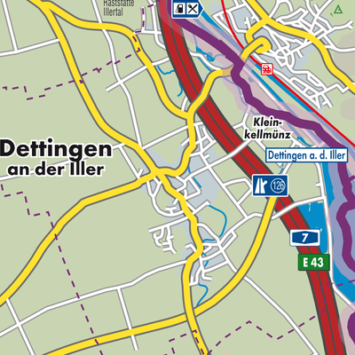 Übersichtsplan Dettingen an der Iller