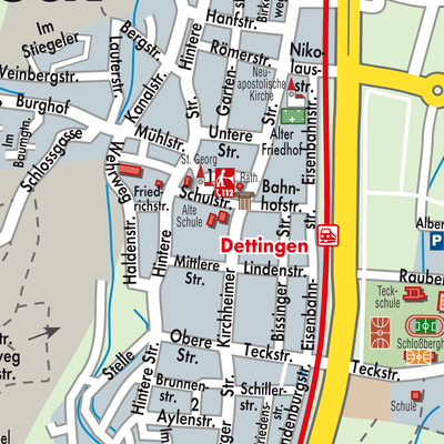 Stadtplan Dettingen unter Teck