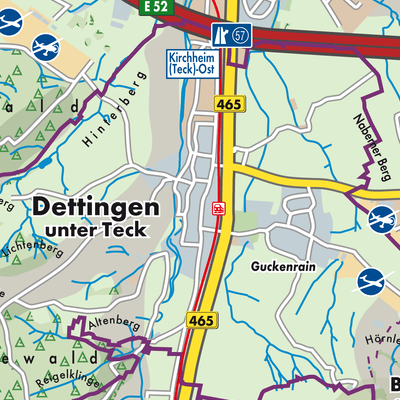 Übersichtsplan Dettingen unter Teck