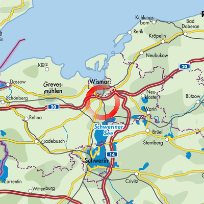 Landkarte Dorf Mecklenburg