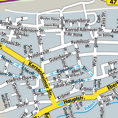 Stadtplan Eisenberg (Pfalz)