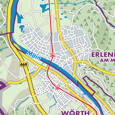 Übersichtsplan Erlenbach am Main