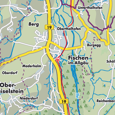 Übersichtsplan Fischen im Allgäu