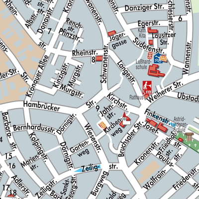 Stadtplan Forst