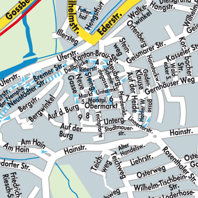 Stadtplan Frankenberg (Eder)