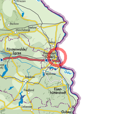 Landkarte Frankfurt (Oder)
