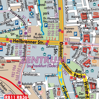 Stadtplan Frankfurt (Oder)