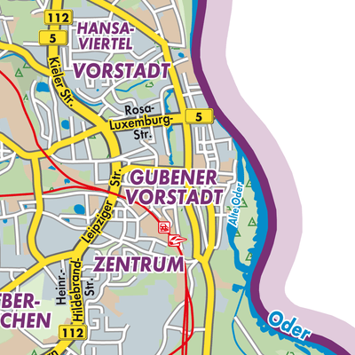 Übersichtsplan Frankfurt (Oder)