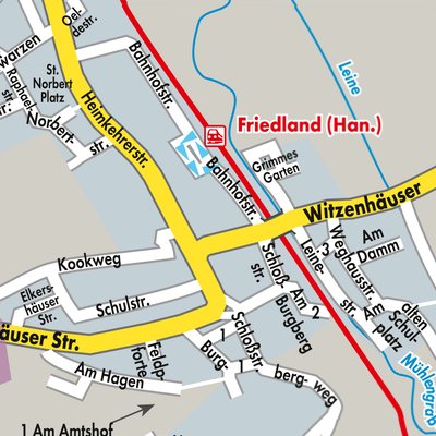 Stadtplan Friedland